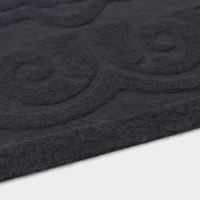 Коврик влаговпитывающий придверный без окантовки Доляна &laquo;Восточная сказка&raquo;, 40&times;60 см, цвет серый