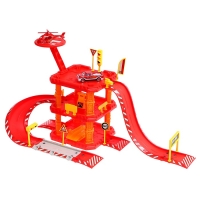 Парковка &laquo;Пожарная станция&raquo;, с металлическими машинкой и вертолётом