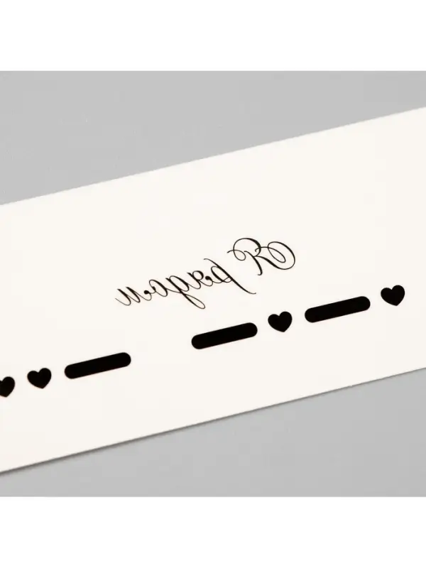 Переводная тату на тело чёрная &laquo;Браслет. Я рядом. Азбука Морзе&raquo;, 20&times;3 см