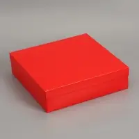 Коробка складная, крышка-дно, красная, 30 х 30 х 8 см