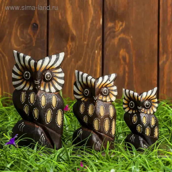 Набор сувенирный "Совы" (8,10,12 см) 11х3х12 см