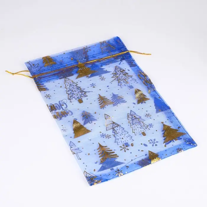 Мешочек подарочный органза &laquo;С новым счастьем&raquo;, 16 х 24 см +/- 1.5 см