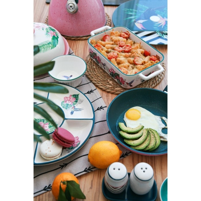 Рамекин из жаропрочной керамики Доляна &laquo;Тропики&raquo;, 250 мл, d=11 см