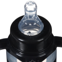 Бутылочка для кормления &laquo;Молоко № 1&raquo;, классическое горло, с ручками, 250 мл., от 0 мес., цвет чёрный