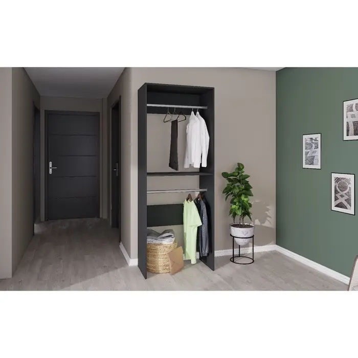 Модульная Гардеробная система Модус вешалка 2,09х0,8х0,42 графит