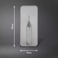 Гладилка ТУНДРА, пластиковая, прозрачная, 235 г, 270 х 115 мм