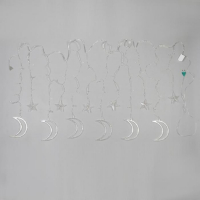 Гирлянда &laquo;Бахрома&raquo; 2.7 &times; 0.9 м с насадками &laquo;Месяц&raquo;, IP20, прозрачная нить, 138 LED, свечение тёплое белое, 8 режимов, 220 В