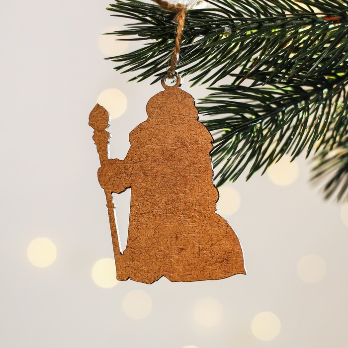 Ёлочная игрушка новогодняя &laquo;Дед мороз&raquo;, на Новый год, хдф, 6,4 х 9