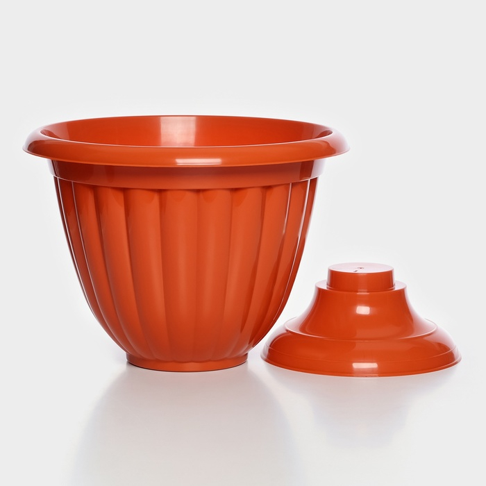 Кашпо уличное на ножке &laquo;Жасмин&raquo;, 12 л, цвет коричневый