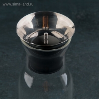 Графин стеклянный с диспенсером &laquo;Тео&raquo;, 600 мл, 8&times;24 см