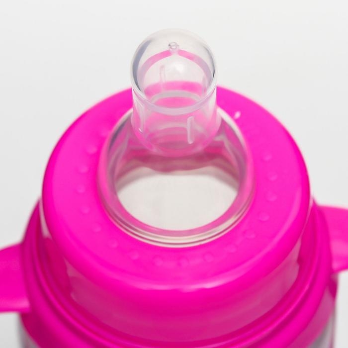 Бутылочка для кормления &laquo;Пончики&raquo;, классическое горло, 250 мл., от 3 мес., цилиндр, с ручками