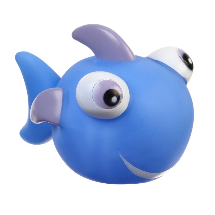 Резиновая игрушка для ванны &laquo;Рыбка лупоглазик&raquo;, 11 см, с пищалкой, виды МИКС, Крошка Я