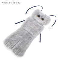 Накидка &laquo;АВТОНЯША&raquo; для детского автокресла, Кошечка, светло-серая