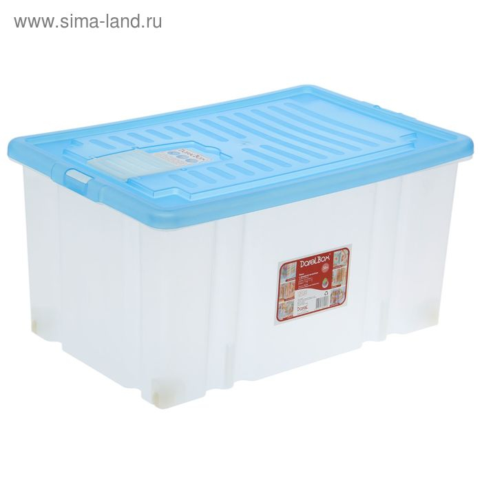 Ящик для хранения с крышкой Darel-box, 56 л, 60&times;40&times;31 см, цвет МИКС