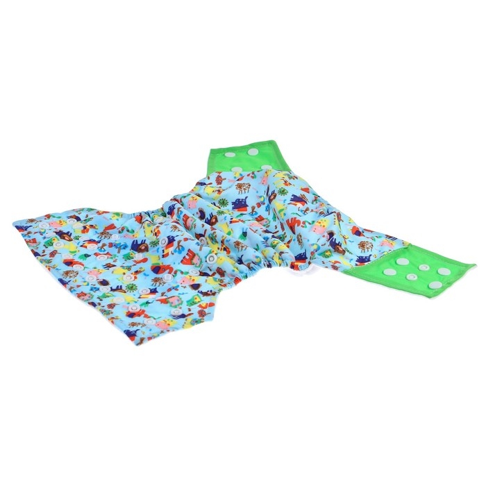 Многоразовый подгузник+ 1 вкладыш в комплекте &laquo;Зверушки&raquo;