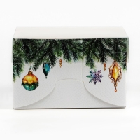 Коробка для капкейка &laquo;Еловые веточки&raquo;, 16 х 16 х 10 см, Новый год