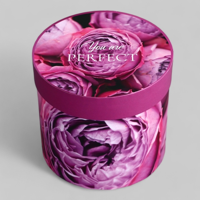 Набор шляпных коробок для цветов 4 в 1, упаковка подарочная, &laquo;Пионы&raquo;, 20 х 17,5 - 16 х 14 см