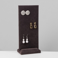 Подставка под серьги 20 пар, 23&times;10&times;6,5 см, цвет серый графит