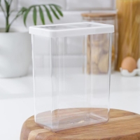 Контейнер для сыпучих продуктов &laquo;Степ&raquo;, 2.5 л, 16&times;10&times;21 см, цвет белый