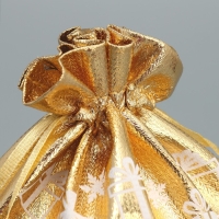 Мешочек подарочный парча &laquo;Желания исполняются&raquo;, 16 х 24 см +/- 1.5 см, Новый год