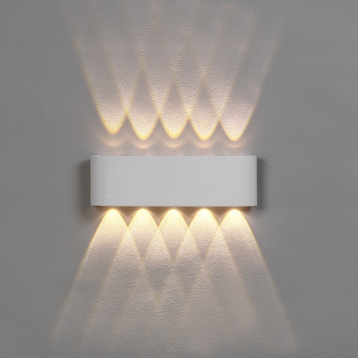 Светильник фасадный &laquo;Полусфера&raquo;, FSD-066, 10 Вт, 3000К, 5 лучей, IP65, 220 В, пластик, белый   10084