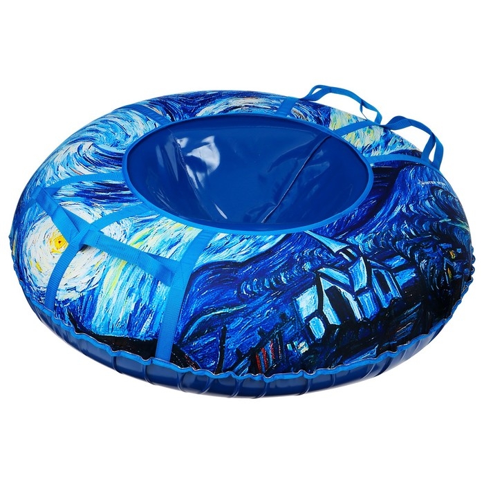 Тюбинг-ватрушка Winter Star &laquo;Звёздная ночь&raquo;, LED-подсветка, диаметр чехла 120 см