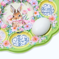 Пасхальная подставка на 8 яиц и кулич &laquo;Счастья в доме!&raquo;, 24 х 25 см.