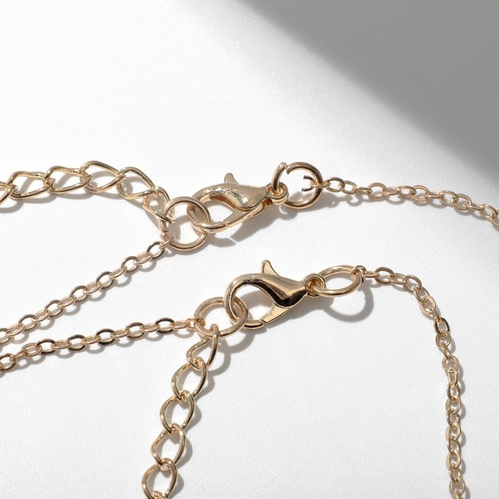 Кулоны &laquo;Неразлучники&raquo; солнце и луна, цвет золото, 45 см