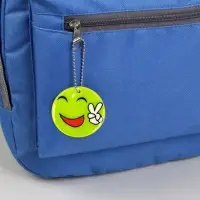 Светоотражающий элемент &laquo;Смайлик-мир&raquo;, двусторонний, d = 5 см, цвет жёлтый