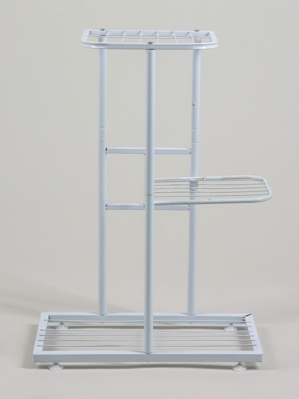 Подставка для цветов Greengo, 3 полки, 43 &times; 22 &times; 57 см, напольная, металл, белая