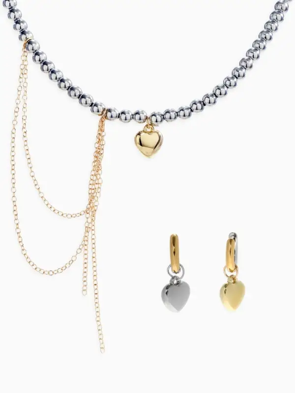 Набор 2 предмета: колье, серьги "Трансформеры" водопад, цветной