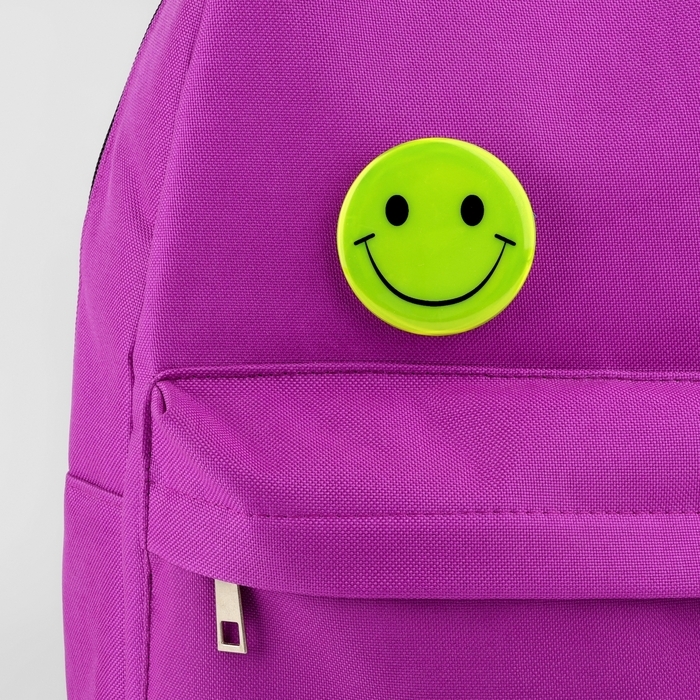 Светоотражающий значок &laquo;Смайл&raquo;, d = 5,8 см, цвет МИКС