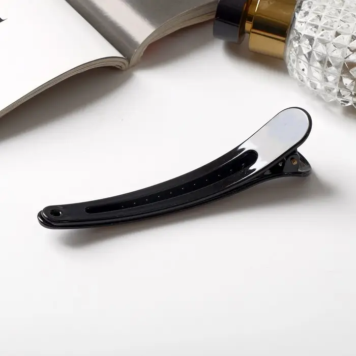 Зажим для волос &laquo;Лорен&raquo;, глянец, 12 см, чёрный