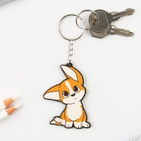 Брелок для ключей деревянный &laquo;Собачка с ушками&raquo;, 4,7 х 6 см