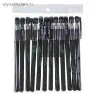 Ручка гелевая, 0.5 мм, стержень чёрный, чёрный корпус Soft-touch