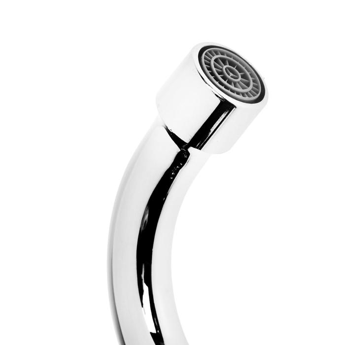 Смеситель для ванны ZEIN Z9035, кран-букса латунь 1/2", душевая лейка и шланг, хром