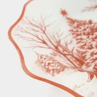 Тарелка обеденная цветок "Новогодние забавы" 25х2 см