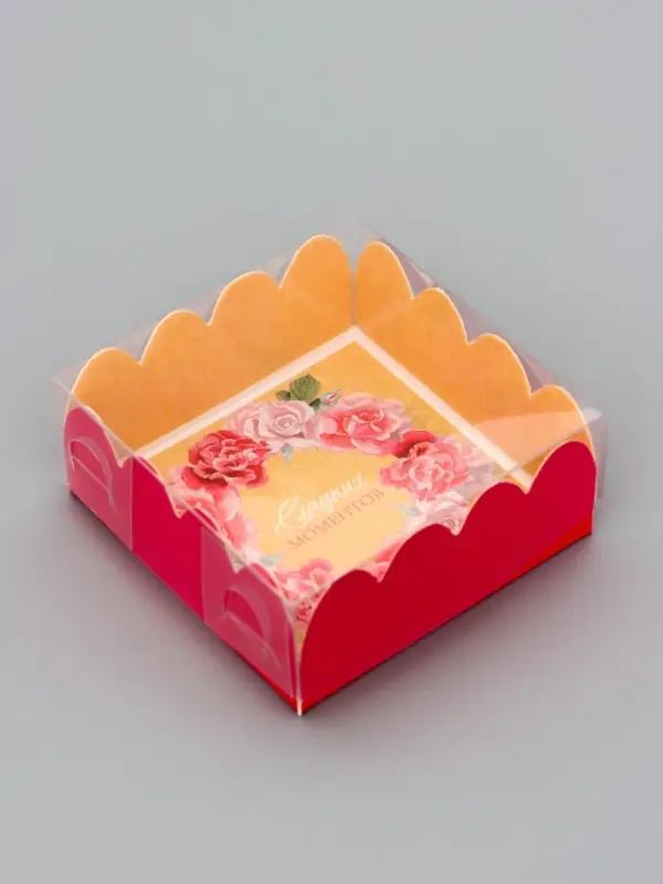 Коробка для печенья, &laquo;Сладких моментов&raquo;, 7&times;7&times;3 см