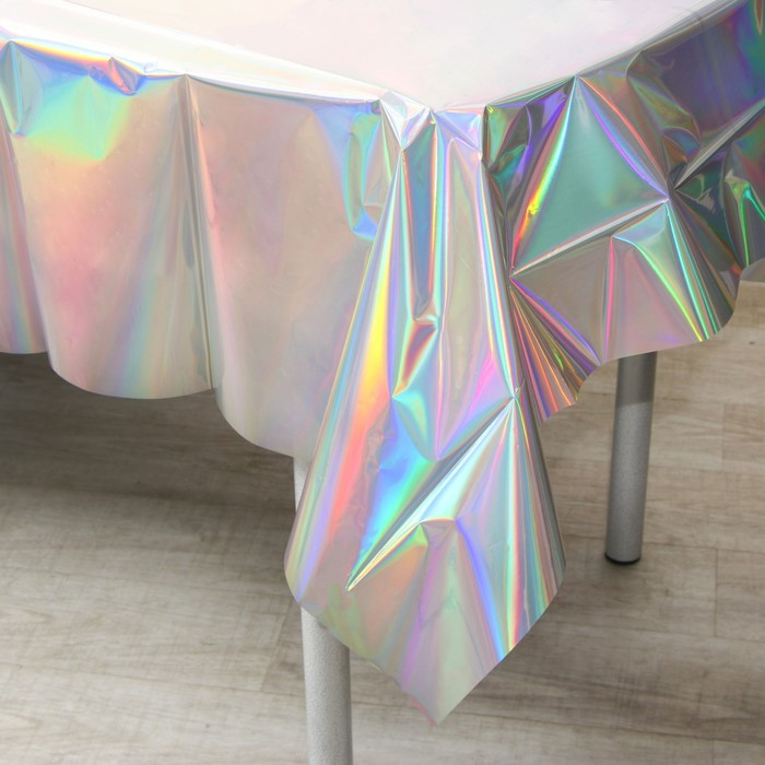 Скатерть одноразовая &laquo;Голография&raquo;, 137х180 см