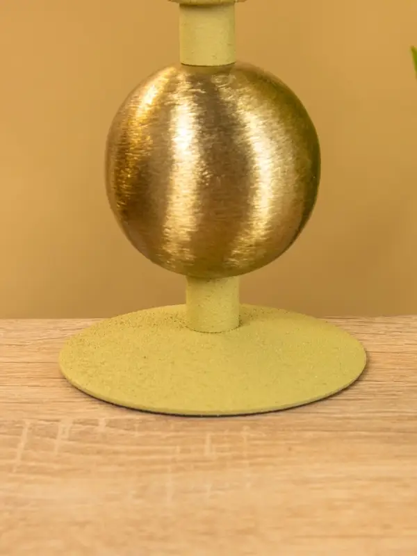 Подсвечник на 1 свечу текстурный "Олива" с 1 сферой 7,5х7,5х11,5 см