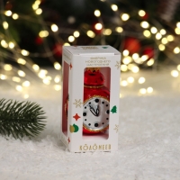 Ёлочное украшение "Часы - будильник", красный, в подарочной упаковке h- 8,5 см