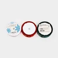 Набор лент с тиснением для упаковки подарков, 3 шт