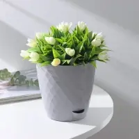 Кашпо с прикорневым поливом &laquo;Румба&raquo;, 1,5 л, цвет серый шелк