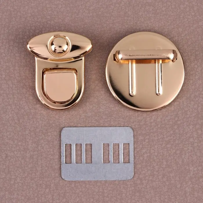 Застёжка для сумки, 3&times;3 см, цвет золотой