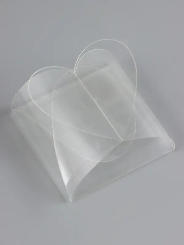 Складная прозрачная коробка из PVC, для упаковки подарков, 6.6&times;6.6&times;3 см