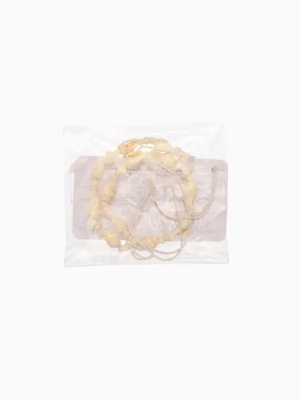 Браслет на ногу, анклет, длина 20 см, белый