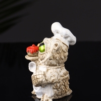 Набор фигур "4 совы на подносе" размер 20х10х10 см, бежевый