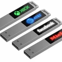 Флешка markBright с зеленой подсветкой, 16 Гб