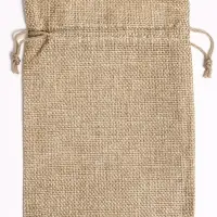 Мешочек подарочный из холщи, серый, 13&times;18 см