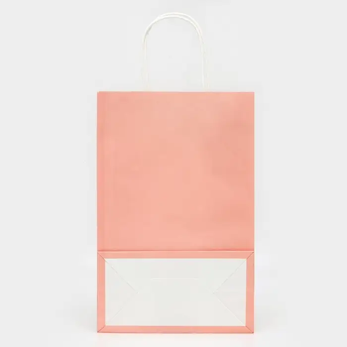 Пакет крафт &laquo;Радуга&raquo;, нежно - розовый, 22&times;13&times;32 см, 80 г/м&sup2;, 1 шт.